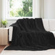 Vidaxl gooi deken zwart 270 x 240 cm fleece