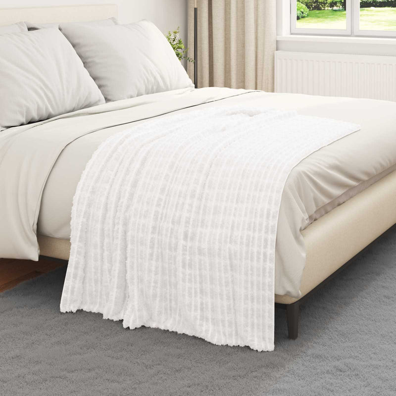 Afbeelding laden in galerijviewer, Vidaxl gooi deken wit 150 x 130 cm fleece
