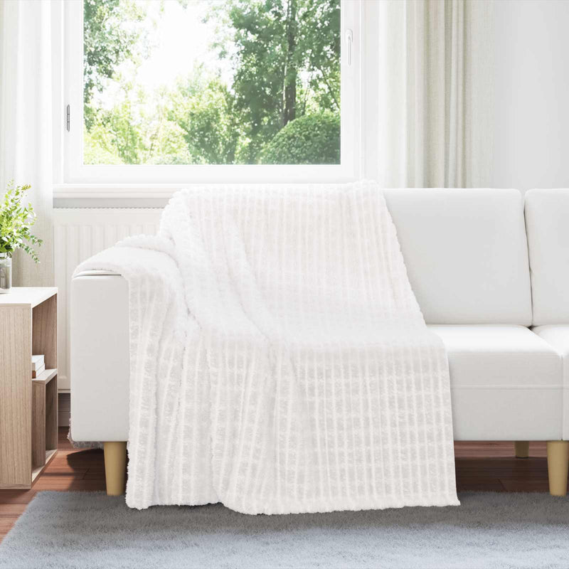 ギャラリービューアに画像をロードする, Vidaxl gooi deken wit 200 x 150 cm fleece
