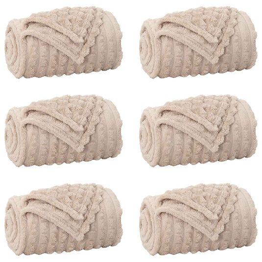 Vidaxl kleden 6 pcs beige 270 x 240 cm fleece