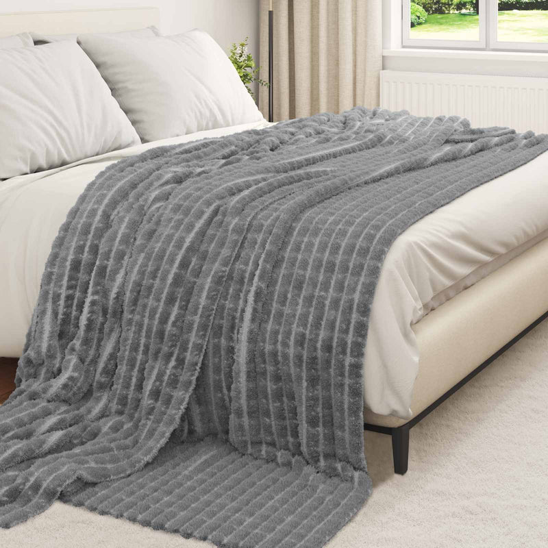 Afbeelding laden in galerijviewer, Vidaxl kleden 6 pcs donkergrijs 270 x 240 cm fleece
