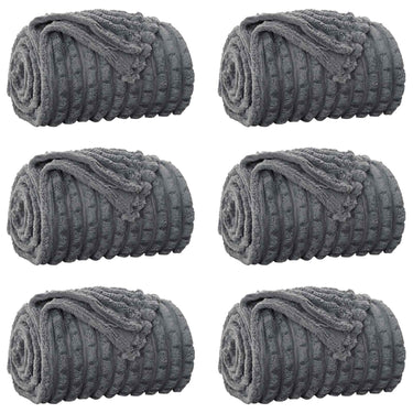Vidaxl kleden 6 pcs donkergrijs 270 x 240 cm fleece