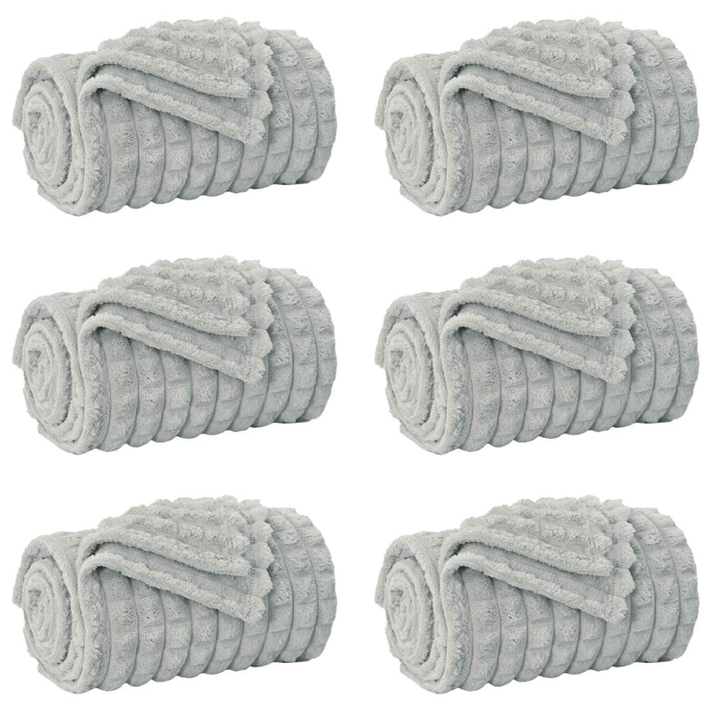 ギャラリービューアに画像をロードする, Vidaxl kleden 6 pcs grijs 150 x 130 cm fleece
