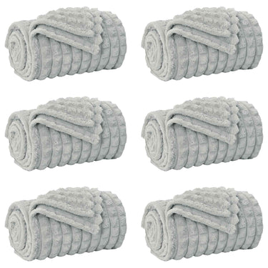 Vidaxl kleden 6 pcs grijs 200 x 150 cm fleece