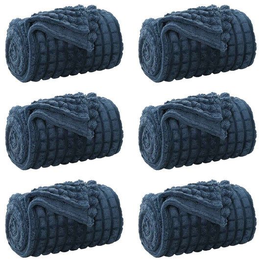Vidaxl kleden 6 pcs marineblauw 150 x 130 cm fleece