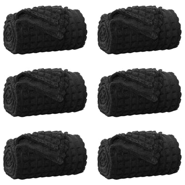 Vidaxl kleden 6 pcs zwart 240 x 220 cm fleece