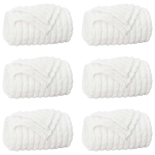 Vidaxl kleden 6 pcs wit 200 x 150 cm fleece