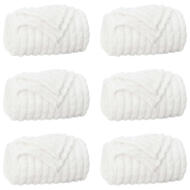 Vidaxl kleden 6 pcs wit 240 x 220 cm fleece