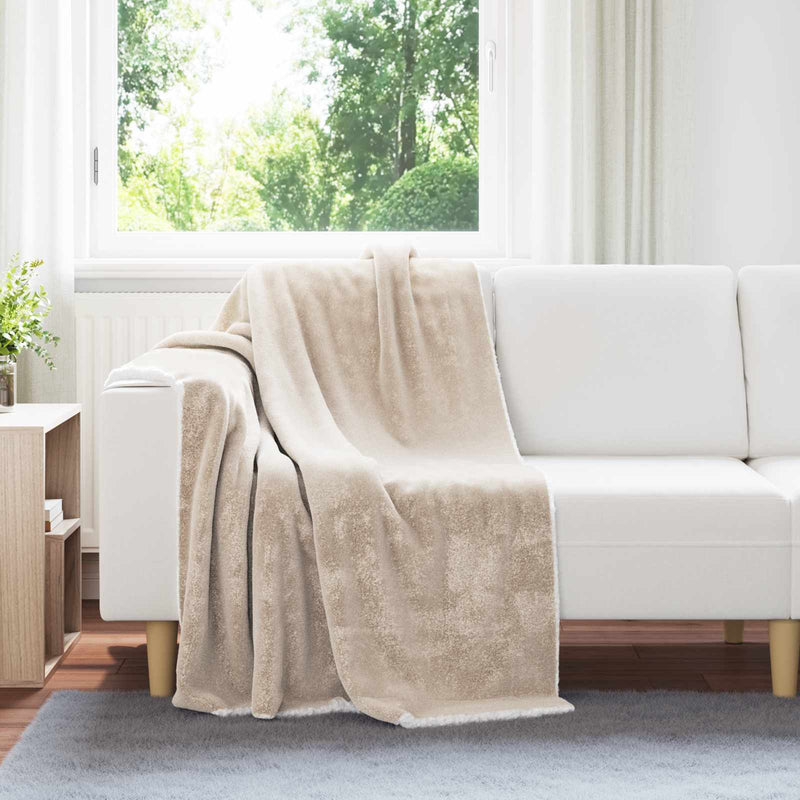 ギャラリービューアに画像をロードする, Vidaxl gooi deken beige 130 x 150 cm fleece
