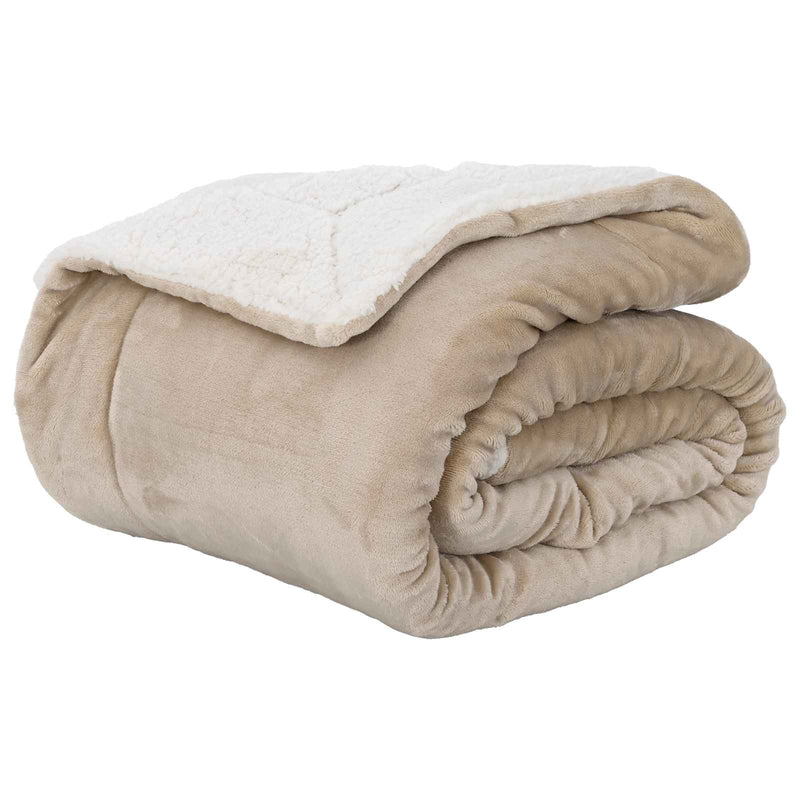 ギャラリービューアに画像をロードする, Vidaxl gooi deken beige 130 x 150 cm fleece
