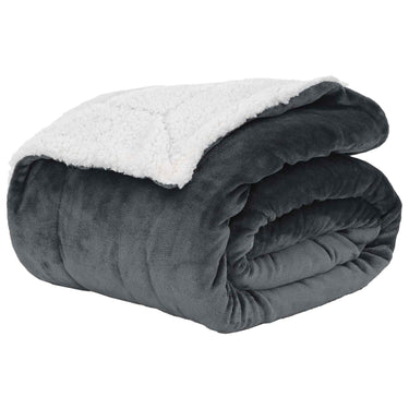 Vidaxl gooi deken donkergrijs 150 x 200 cm fleece