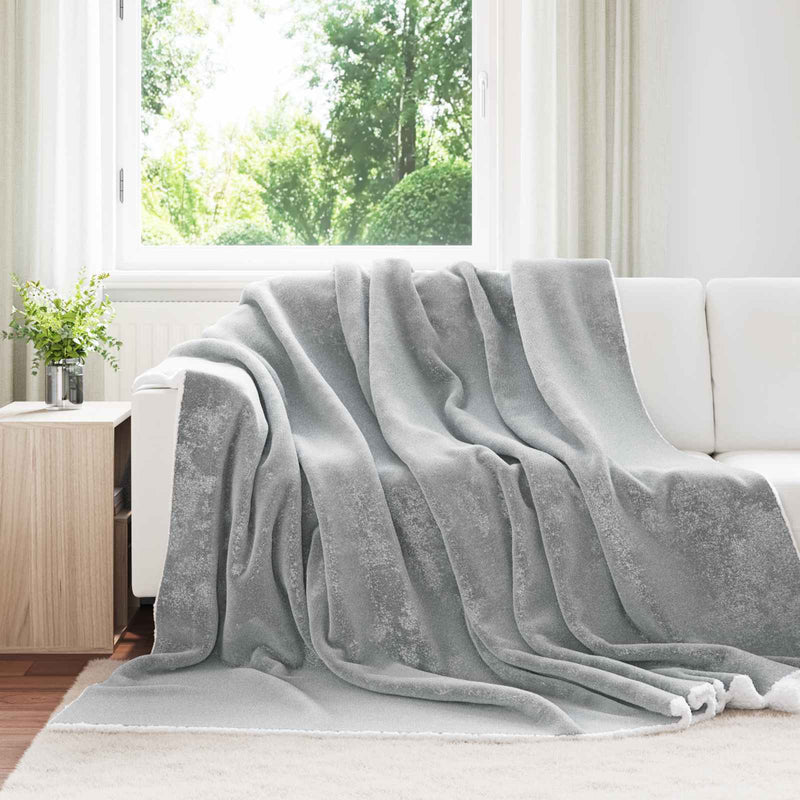 Afbeelding laden in galerijviewer, Vidaxl gooi deken grijs 220 x 240 cm fleece
