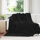 Vidaxl gooi deken zwart 240 x 270 cm fleece
