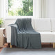 Vidaxl gooi deken donkergrijs 170 x 130 cm fleece