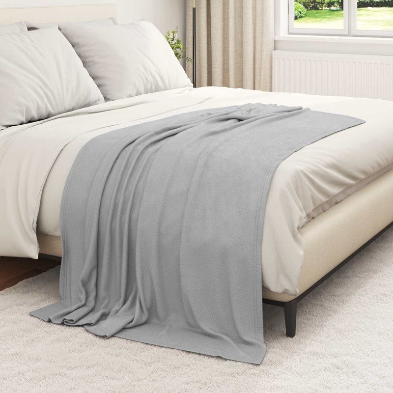 Afbeelding laden in galerijviewer, Vidaxl gooi deken grijs 170 x 130 cm fleece
