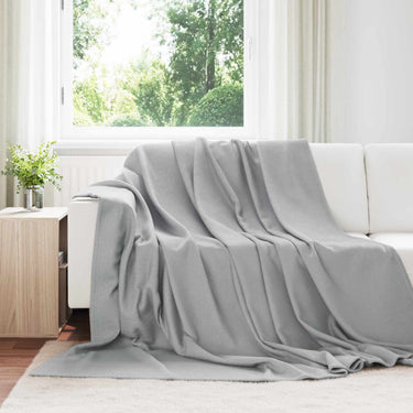 Vidaxl gooi deken grijs 270 x 240 cm fleece
