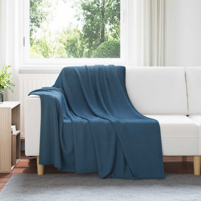 Chargez l'image dans la visionneuse de la galerie, Vidaxl gooi deken marineblauw 200 x 150 cm fleece
