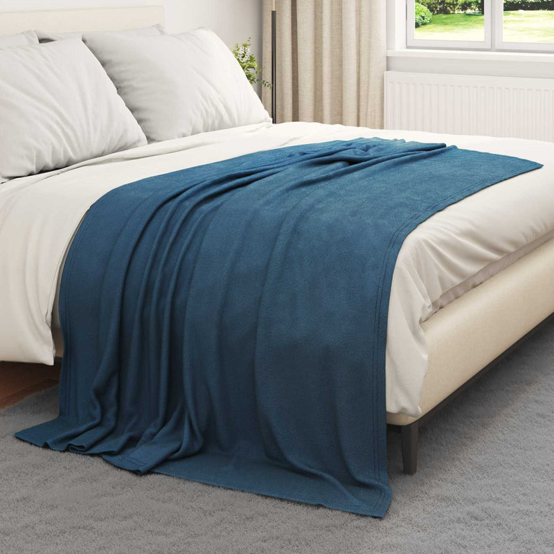 Chargez l'image dans la visionneuse de la galerie, Vidaxl gooi deken marineblauw 200 x 150 cm fleece
