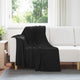 Vidaxl gooi deken zwart 170 x 130 cm fleece