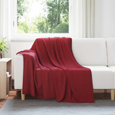 Vidaxl gooi deken bordeaux rood 200 x 150 cm fleece