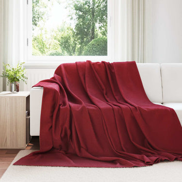 Vidaxl gooi deken bordeaux rood 240 x 220 cm fleece