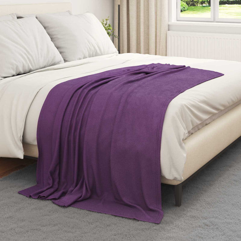 Afbeelding laden in galerijviewer, Vidaxl gooi deken paars 170 x 130 cm fleece

