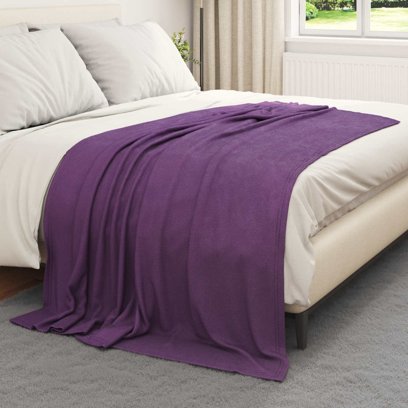 Afbeelding laden in galerijviewer, Vidaxl gooi deken paars 200 x 150 cm fleece
