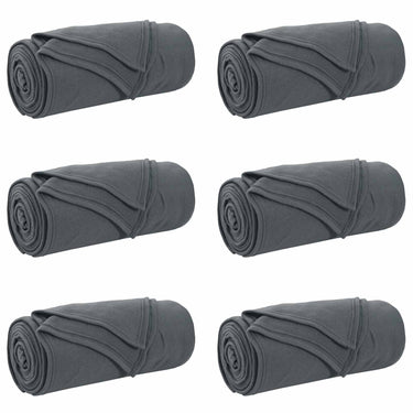 Vidaxl kleden 6 pcs donkergrijs 200 x 150 cm fleece