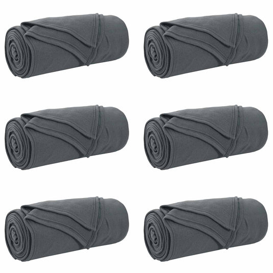 Vidaxl kleden 6 pcs donkergrijs 200 x 150 cm fleece