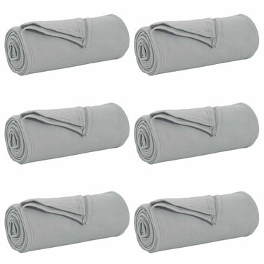 Vidaxl kleden 6 pcs grijs 240 x 220 cm fleece