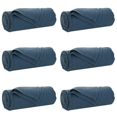 Vidaxl kleden 6 pcs marineblauw 240 x 220 cm fleece
