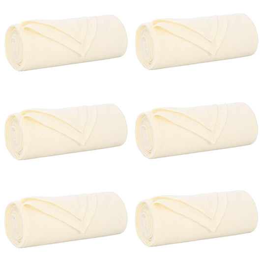 Vidaxl kleden 6 pcs crème 200 x 150 cm fleece
