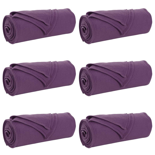 Vidaxl kleden 6 pcs paars 270 x 240 cm fleece