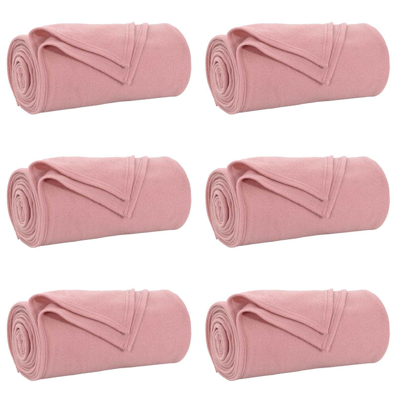 Afbeelding laden in galerijviewer, Vidaxl kleden 6 pcs roze 170 x 130 cm fleece

