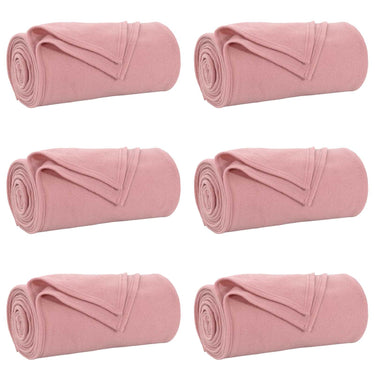 Vidaxl kleden 6 pcs roze 270 x 240 cm fleece