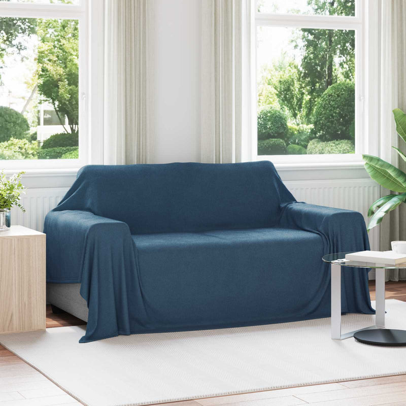 Chargez l'image dans la visionneuse de la galerie, Vidaxl gooi deken marineblauw 280 x 210 cm fleece
