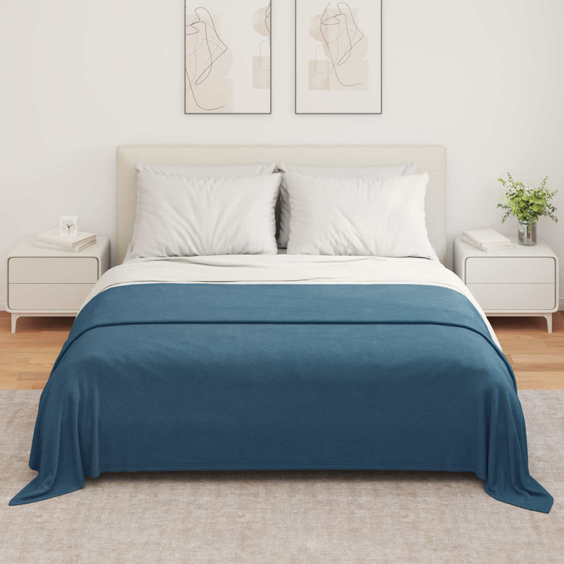 Chargez l'image dans la visionneuse de la galerie, Vidaxl gooi deken marineblauw 280 x 210 cm fleece
