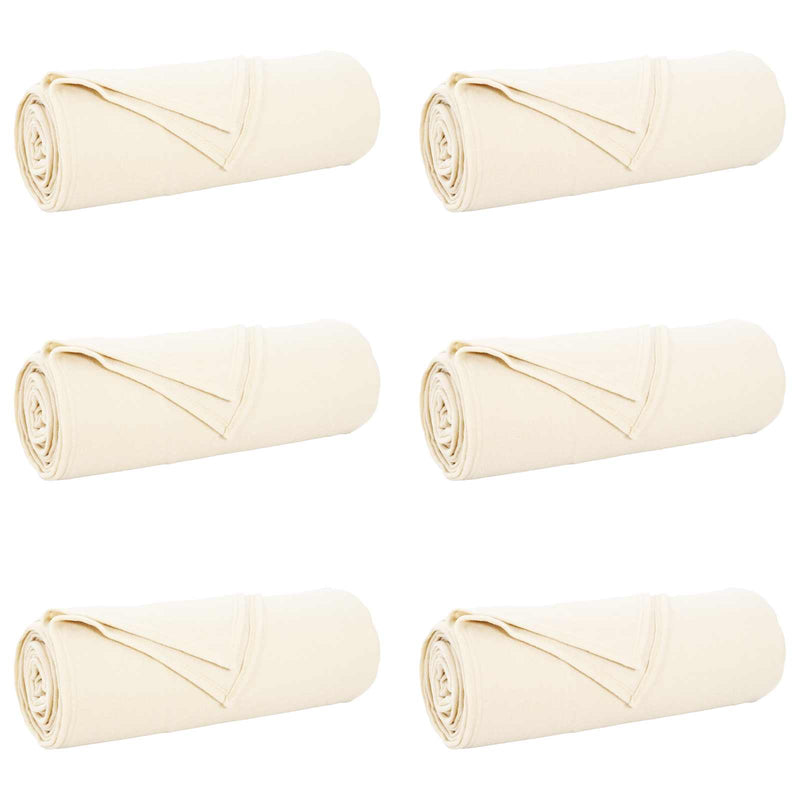 Chargez l'image dans la visionneuse de la galerie, Vidaxl kleden 6 pcs crème 210 x 140 cm fleece
