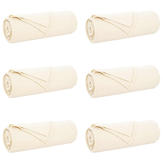Vidaxl kleden 6 pcs crème 210 x 140 cm fleece