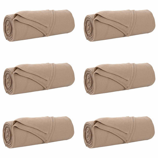 Vidaxl kleden 6 pcs kameel 210 x 140 cm fleece