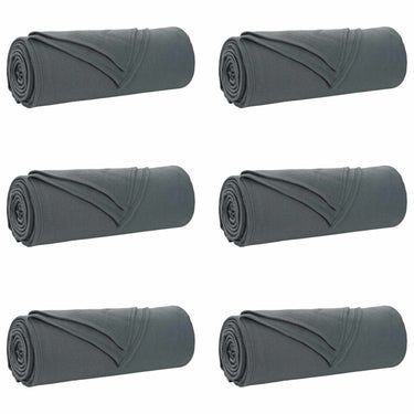 Vidaxl kleden 6 pcs donkergrijs 280 x 210 cm fleece