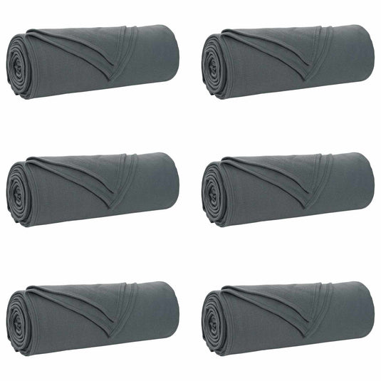 Vidaxl kleden 6 pcs donkergrijs 280 x 210 cm fleece