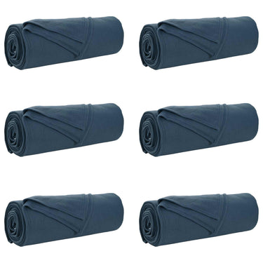 Vidaxl kleden 6 pcs marineblauw 210 x 140 cm fleece