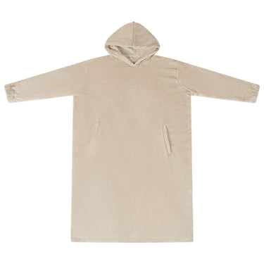 Vidaxl deken hoodie beige s flanel