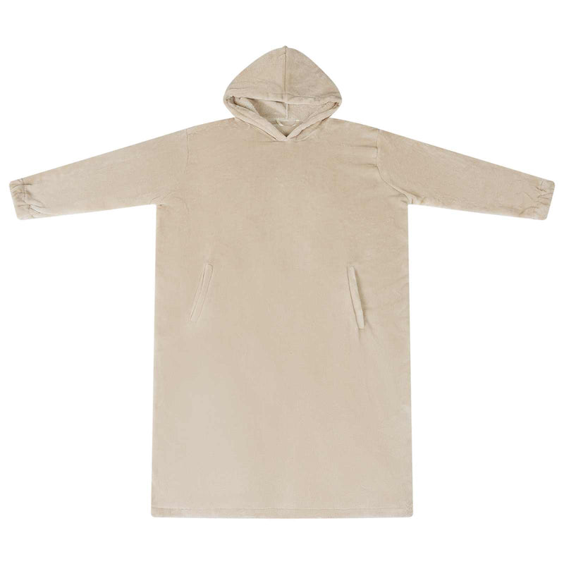 Chargez l'image dans la visionneuse de la galerie, Vidaxl deken hoodie beige s flanel
