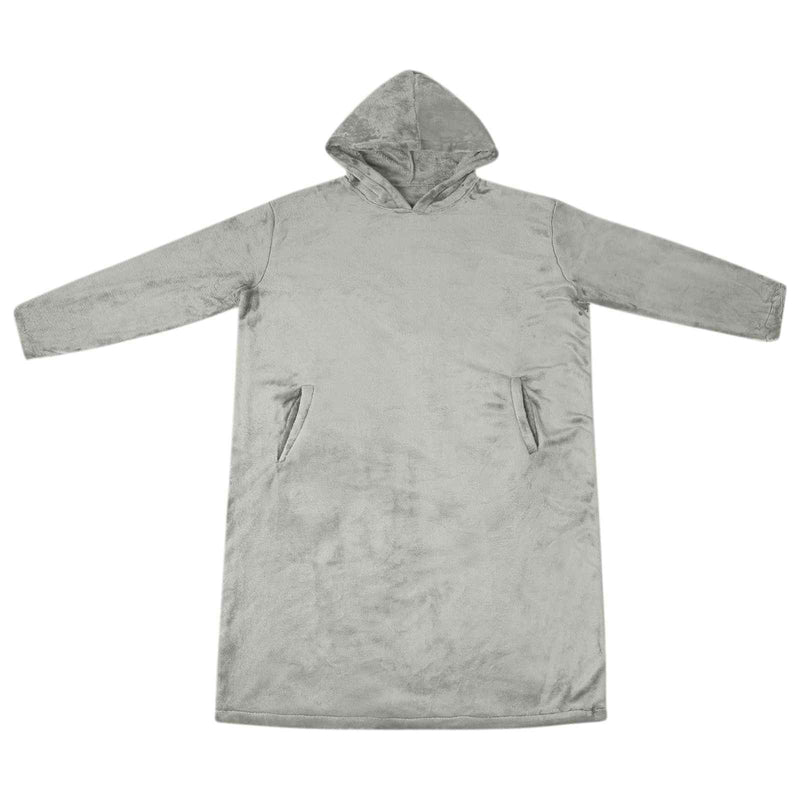 Chargez l'image dans la visionneuse de la galerie, Vidaxl deken hoodie grijs l flanel

