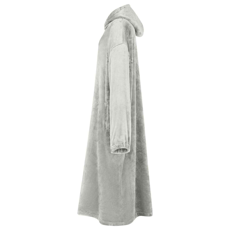 Chargez l'image dans la visionneuse de la galerie, Vidaxl deken hoodie grijs l flanel
