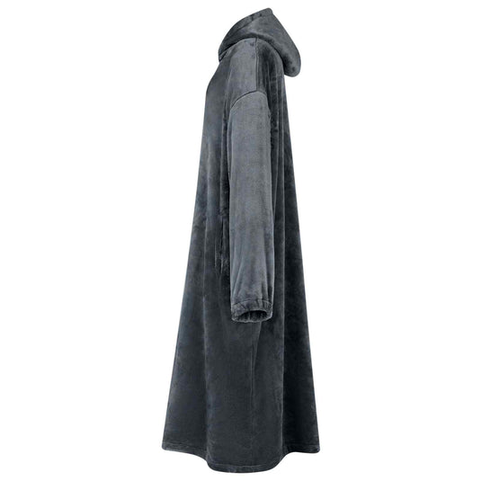 Vidaxl deken hoodie marineblauw l flanel