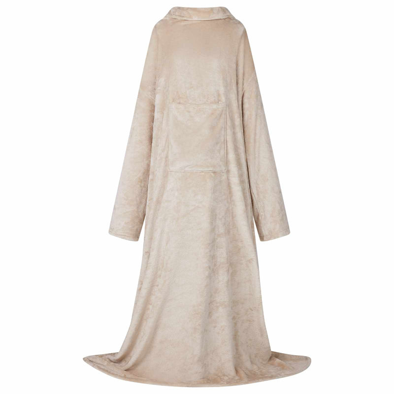 Afbeelding laden in galerijviewer, Vidaxl deken hoodie beige f flanel
