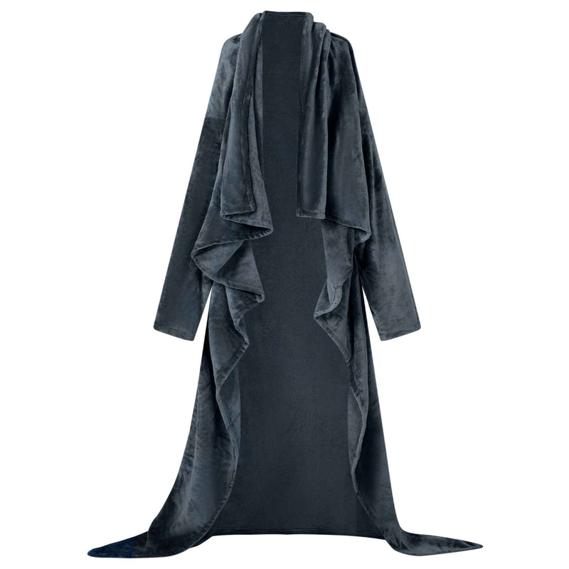 Afbeelding laden in galerijviewer, Vidaxl deken hoodie marineblauw f flanel
